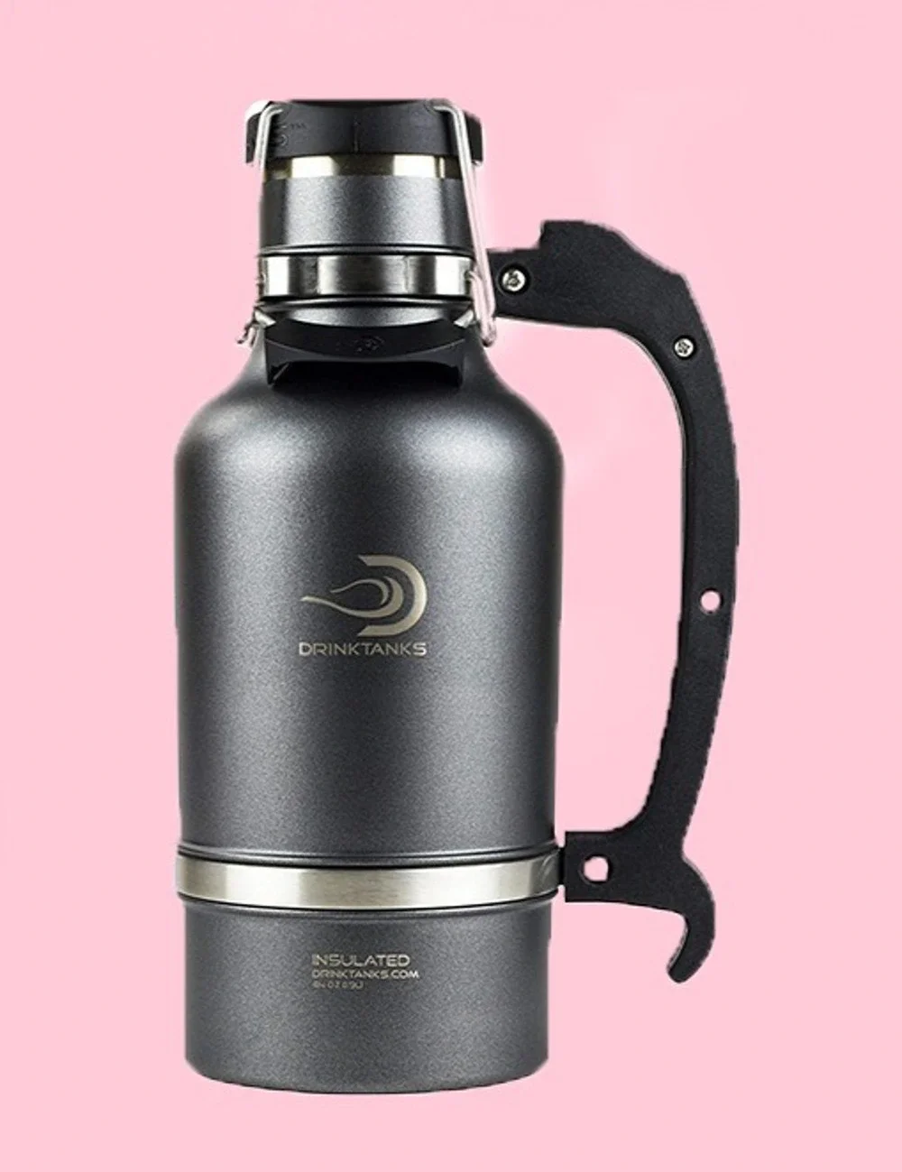 Drink Tanks Black 64oz Stainless Steel Insulated Growler Camping Outdoor termos